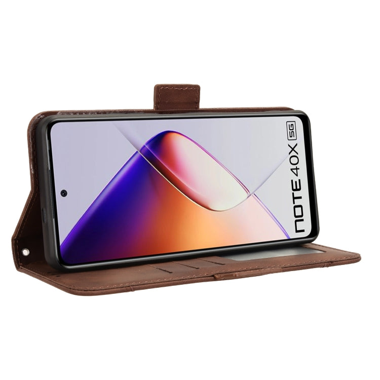 For Infinix Note 40X 5G Skin Feel Calf Texture Card Slots Leather Phone Case