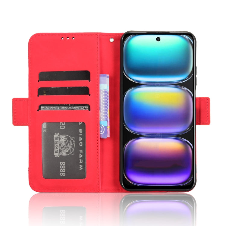For Infinix Hot 50 4G Skin Feel Calf Texture Card Slots Leather Phone Case