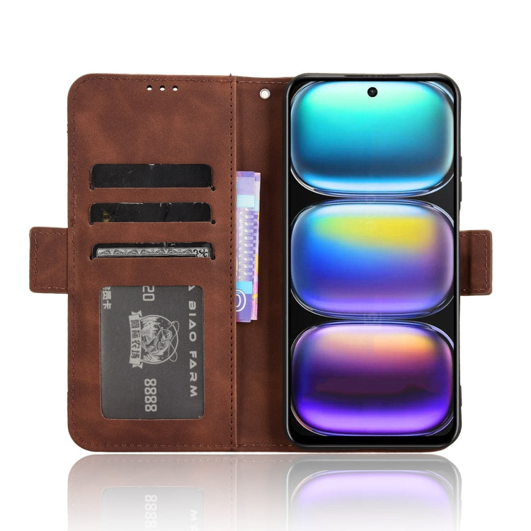 For Infinix Hot 50 4G Skin Feel Calf Texture Card Slots Leather Phone Case