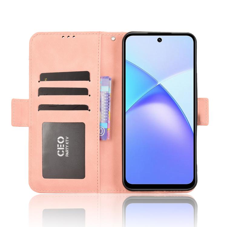 For Infinix Smart 10 Plus 4G Skin Feel Calf Texture Card Slots Leather Phone Case