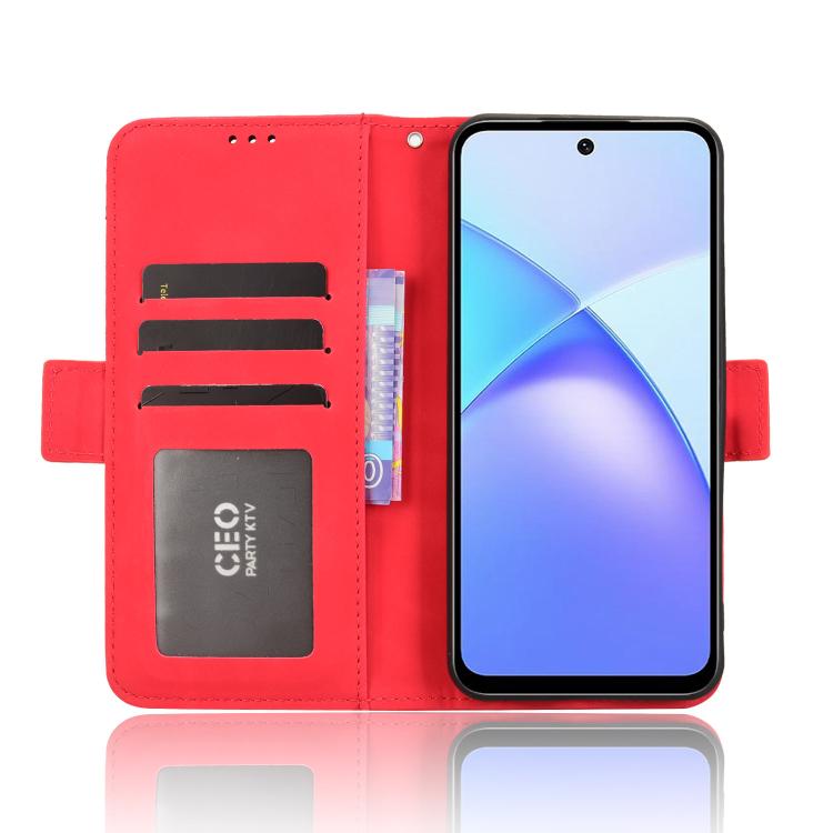 For Infinix Smart 10 Plus 4G Skin Feel Calf Texture Card Slots Leather Phone Case