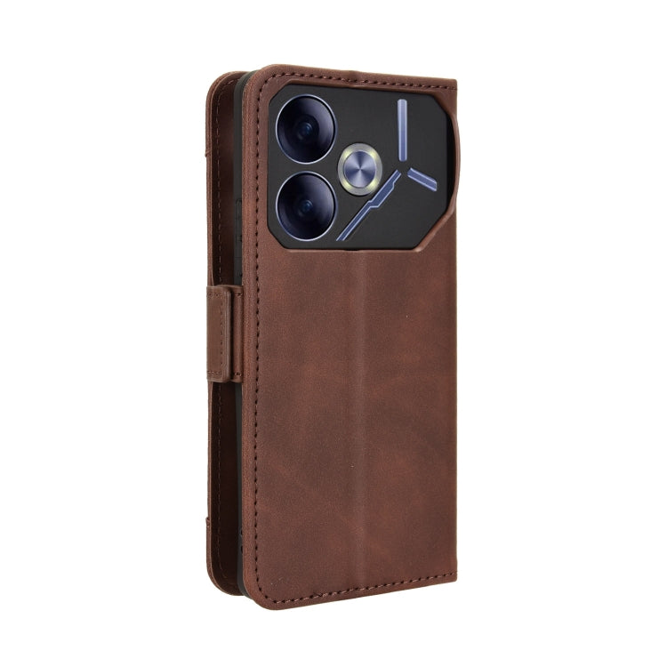 For Tecno Pova 6 4G Skin Feel Calf Texture Card Slots Leather Phone Case