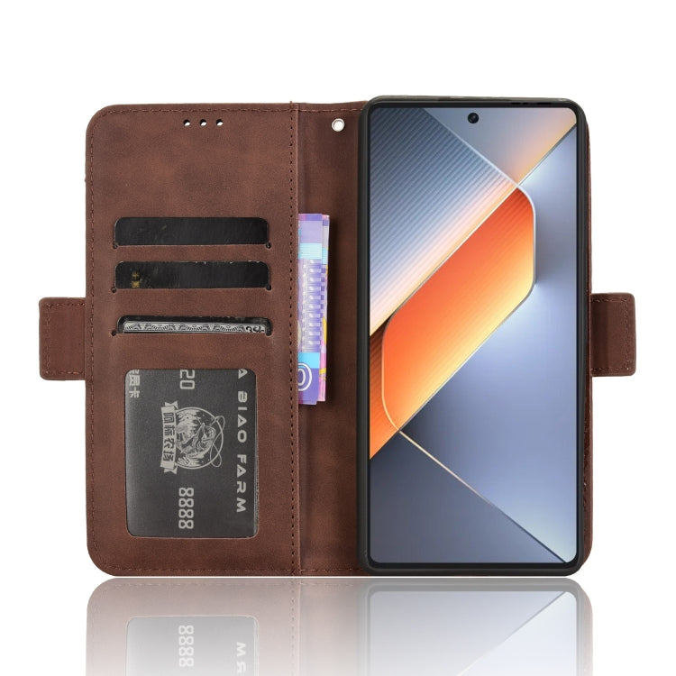 For Tecno Pova 6 4G Skin Feel Calf Texture Card Slots Leather Phone Case