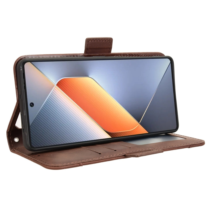 For Tecno Pova 6 4G Skin Feel Calf Texture Card Slots Leather Phone Case
