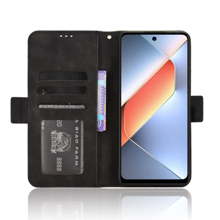 For Tecno Pova 6 Neo 4G Skin Feel Calf Texture Card Slots Leather Phone Case