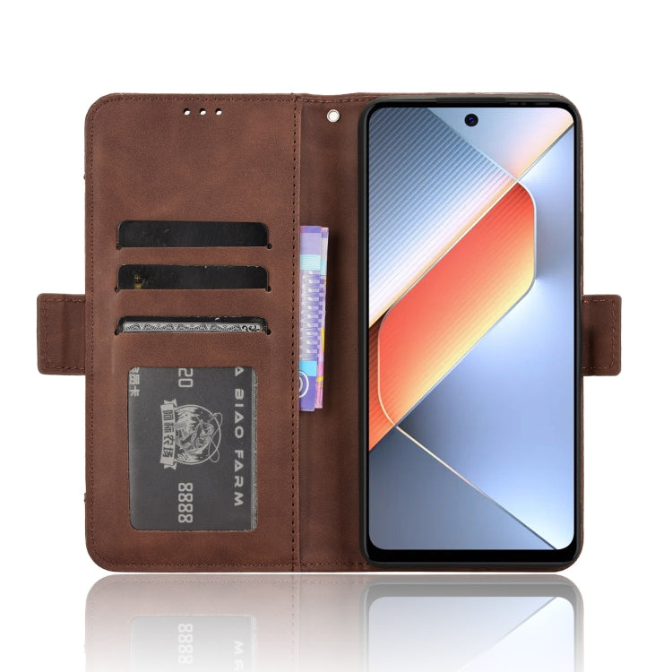 For Tecno Pova 6 Neo 4G Skin Feel Calf Texture Card Slots Leather Phone Case