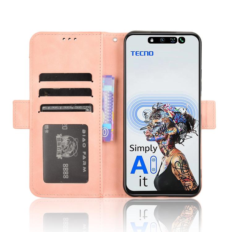 For Tecno Pova 6 Neo 5G / Spark 30 5G Skin Feel Calf Texture Card Slots Leather Phone Case