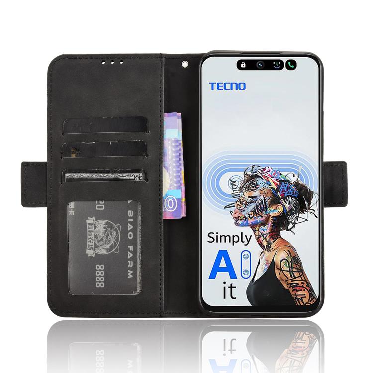 For Tecno Pova 6 Neo 5G / Spark 30 5G Skin Feel Calf Texture Card Slots Leather Phone Case