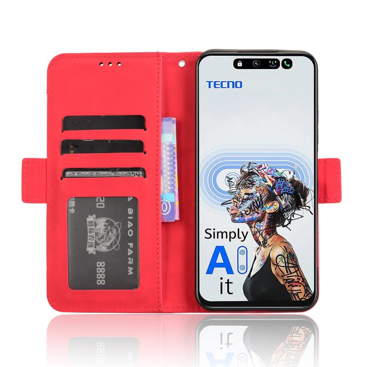 For Tecno Pova 6 Neo 5G / Spark 30 5G Skin Feel Calf Texture Card Slots Leather Phone Case