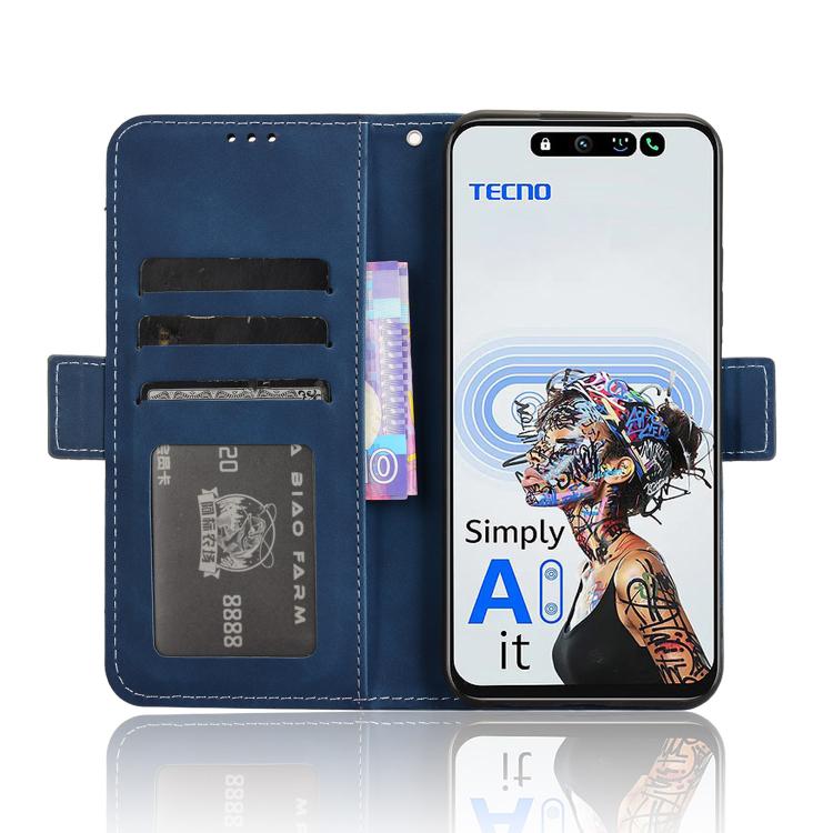 For Tecno Pova 6 Neo 5G / Spark 30 5G Skin Feel Calf Texture Card Slots Leather Phone Case