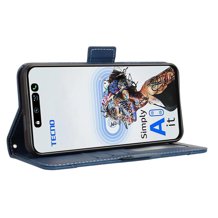 For Tecno Pova 6 Neo 5G / Spark 30 5G Skin Feel Calf Texture Card Slots Leather Phone Case