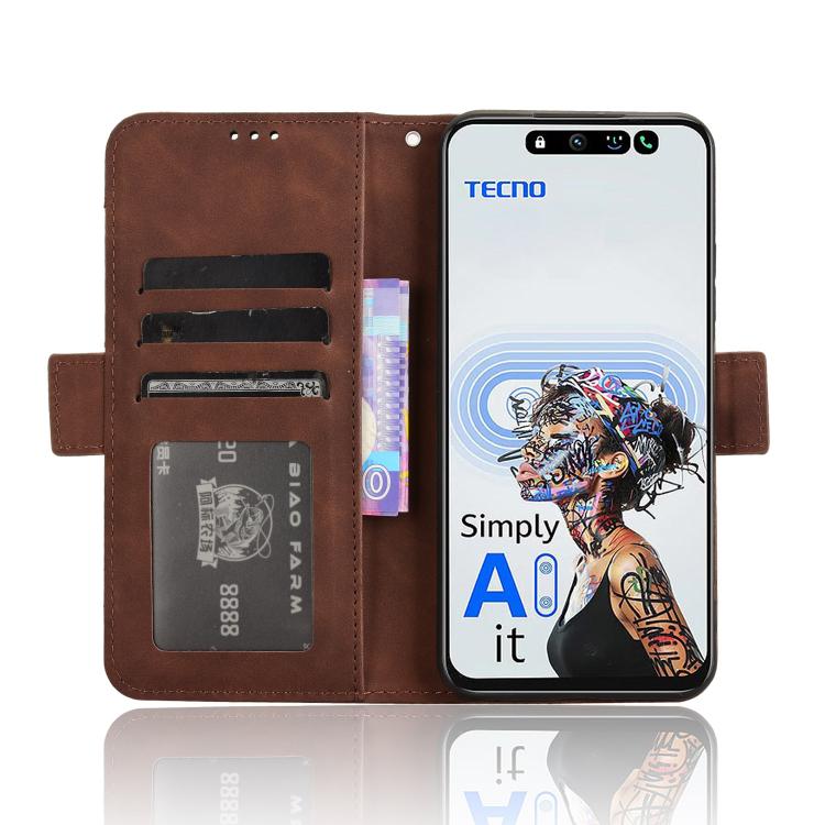 For Tecno Pova 6 Neo 5G / Spark 30 5G Skin Feel Calf Texture Card Slots Leather Phone Case