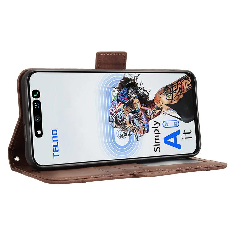 For Tecno Pova 6 Neo 5G / Spark 30 5G Skin Feel Calf Texture Card Slots Leather Phone Case