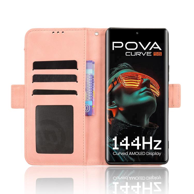 For Tecno Pova Curve 5G Skin Feel Calf Texture Card Slots Leather Phone Case