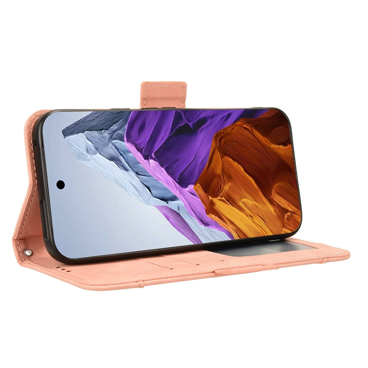 For Google Pixel 9 Pro Skin Feel Calf Texture Card Slots Leather Phone Case