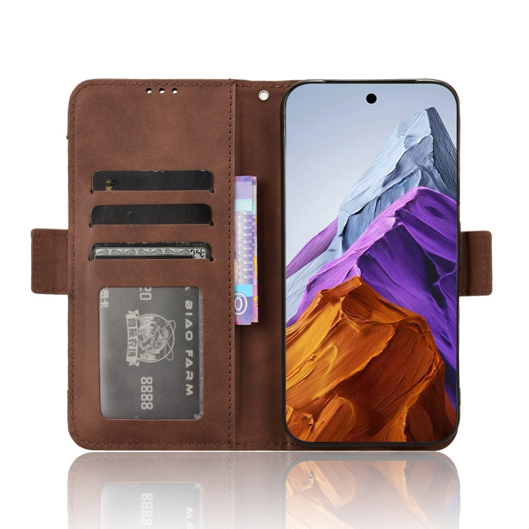For Google Pixel 9 Pro Skin Feel Calf Texture Card Slots Leather Phone Case