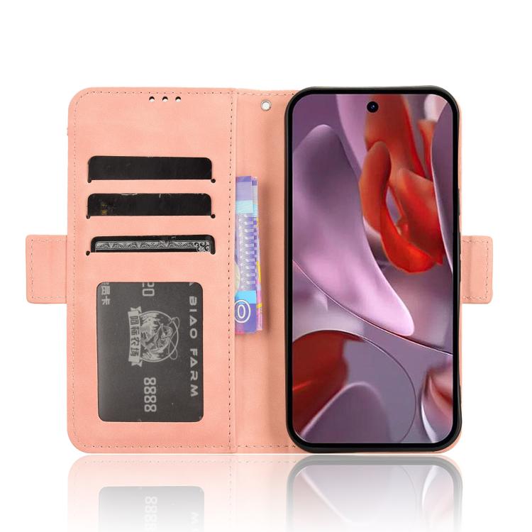 For Google Pixel 9a Skin Feel Calf Texture Card Slots Leather Phone Case