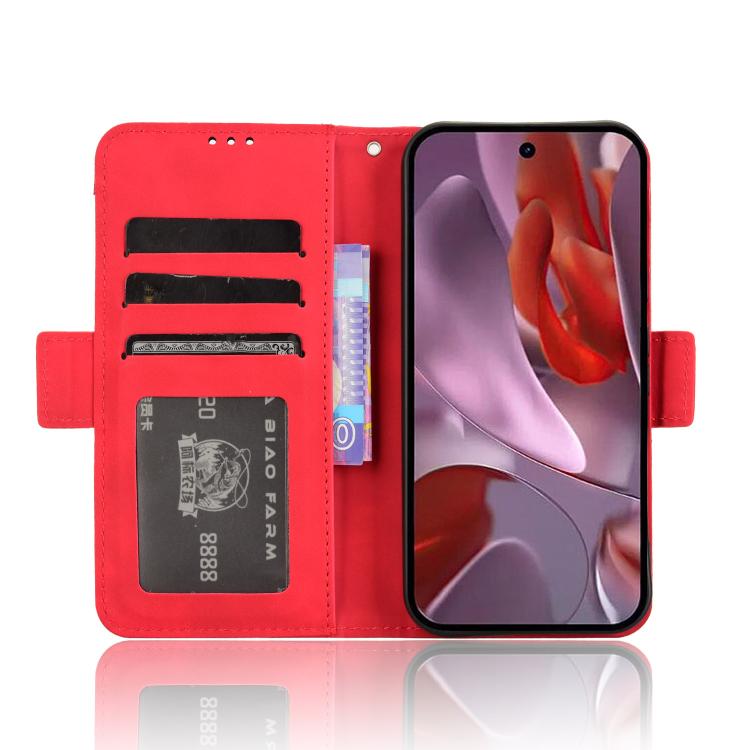 For Google Pixel 9a Skin Feel Calf Texture Card Slots Leather Phone Case