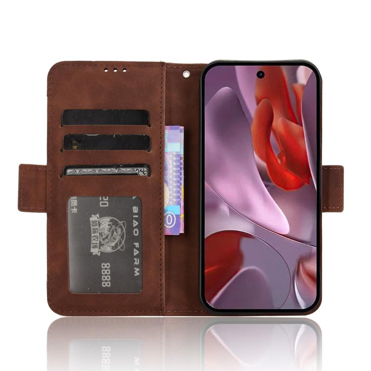 For Google Pixel 9a Skin Feel Calf Texture Card Slots Leather Phone Case