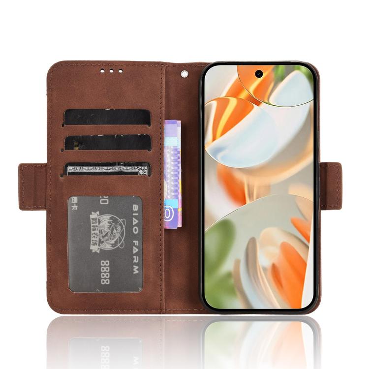 For Google Pixel 10 Pro XL Skin Feel Calf Texture Card Slots Leather Phone Case