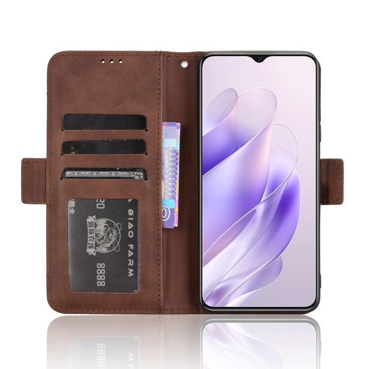 For Oukitel C37 Skin Feel Calf Texture Card Slots Leather Phone Case