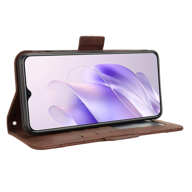 For Oukitel C37 Skin Feel Calf Texture Card Slots Leather Phone Case