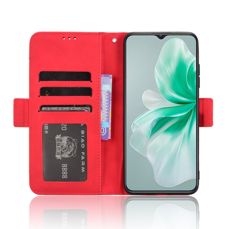 For Oukitel C38 Skin Feel Calf Texture Card Slots Leather Phone Case