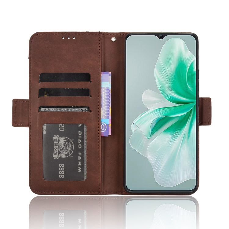 For Oukitel C38 Skin Feel Calf Texture Card Slots Leather Phone Case