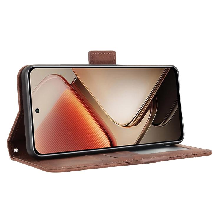 For Oukitel C58 / C58 Pro Skin Feel Calf Texture Card Slots Leather Phone Case