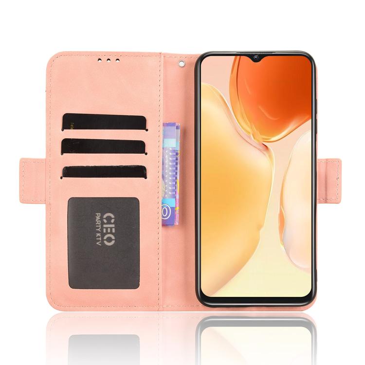 For Oukitel C1 / C1 Pro Skin Feel Calf Texture Card Slots Leather Phone Case