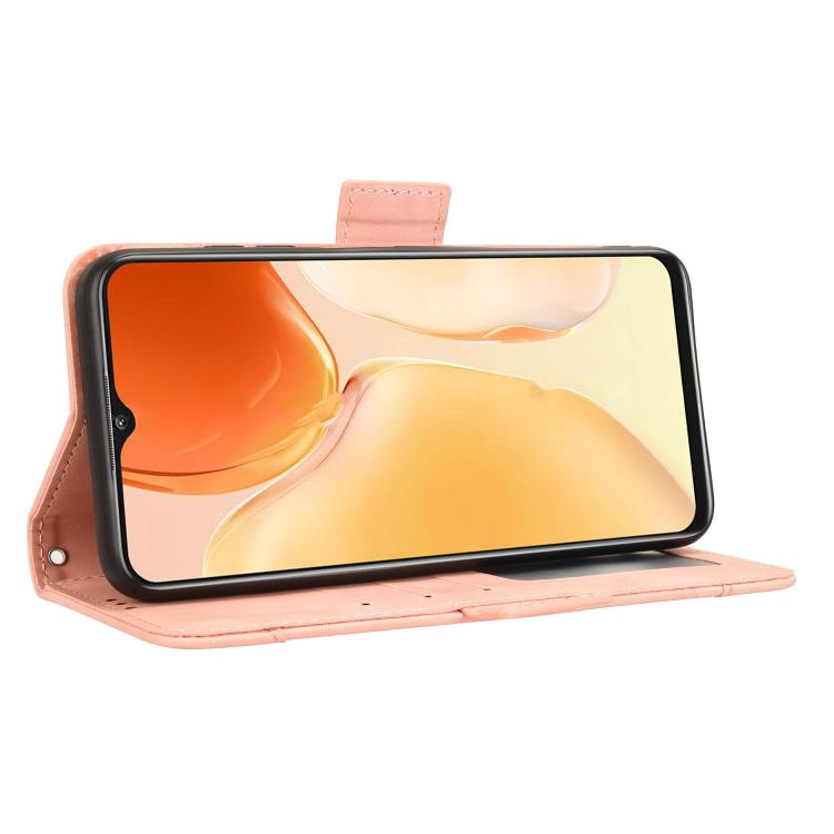 For Oukitel C1 / C1 Pro Skin Feel Calf Texture Card Slots Leather Phone Case