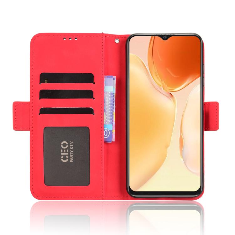 For Oukitel C1 / C1 Pro Skin Feel Calf Texture Card Slots Leather Phone Case