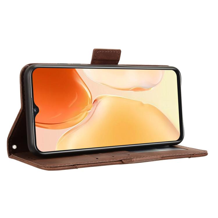For Oukitel C1 / C1 Pro Skin Feel Calf Texture Card Slots Leather Phone Case