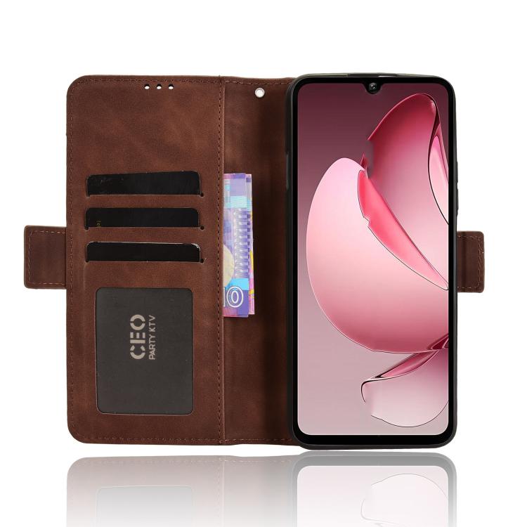 For Oukitel C60 / C60 Pro Skin Feel Calf Texture Card Slots Leather Phone Case