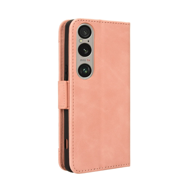 For Sony Xperia 1 VI 2024 Skin Feel Calf Texture Card Slots Leather Phone Case
