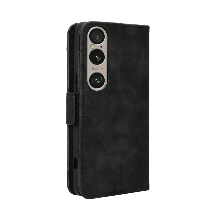 For Sony Xperia 1 VI 2024 Skin Feel Calf Texture Card Slots Leather Phone Case
