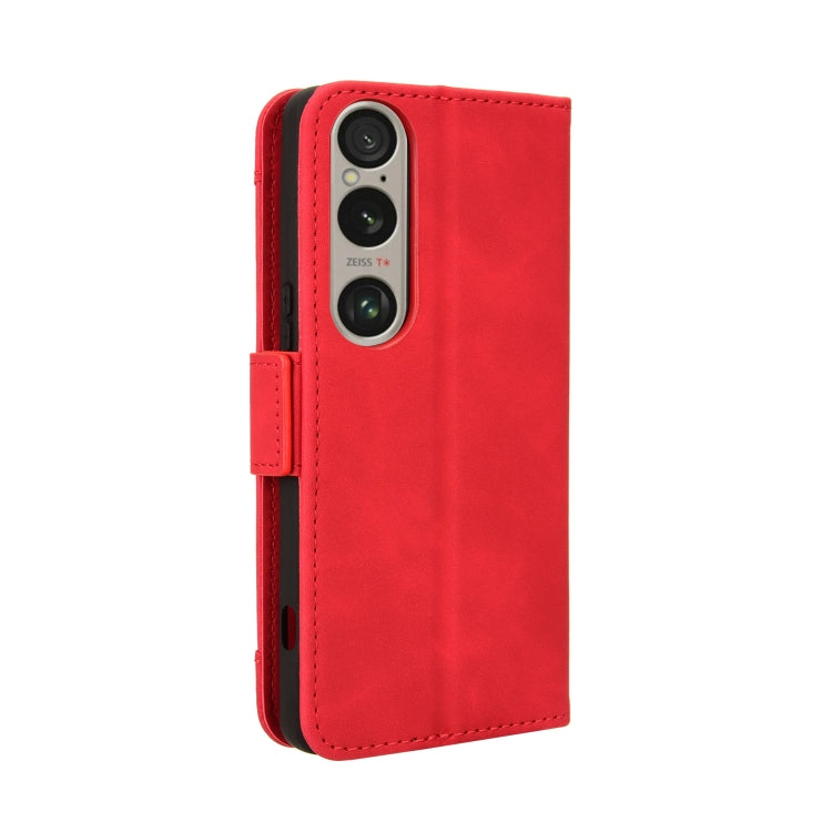 For Sony Xperia 1 VI 2024 Skin Feel Calf Texture Card Slots Leather Phone Case