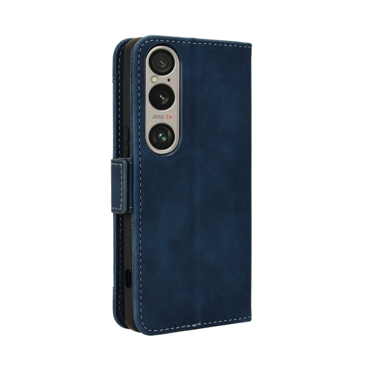 For Sony Xperia 1 VI 2024 Skin Feel Calf Texture Card Slots Leather Phone Case
