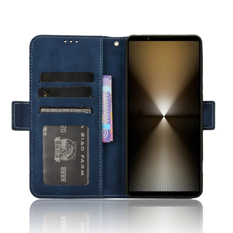 For Sony Xperia 1 VI 2024 Skin Feel Calf Texture Card Slots Leather Phone Case