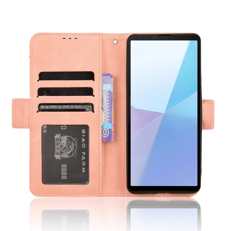 For Sony Xperia 10 VI 2024 Skin Feel Calf Texture Card Slots Leather Phone Case