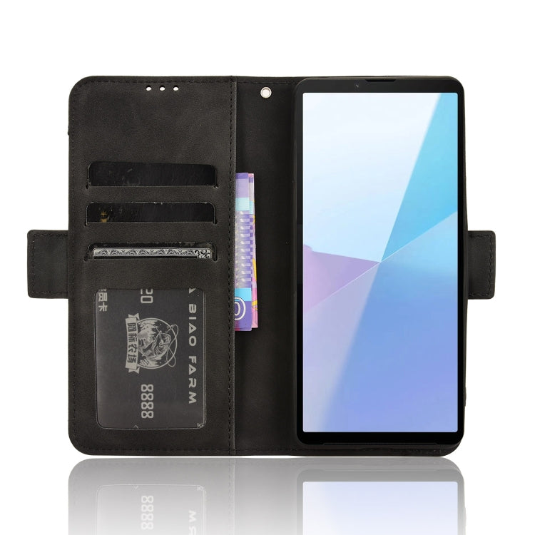 For Sony Xperia 10 VI 2024 Skin Feel Calf Texture Card Slots Leather Phone Case