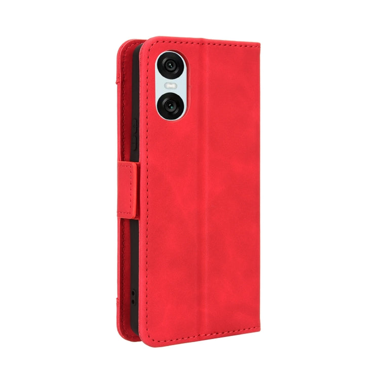 For Sony Xperia 10 VI 2024 Skin Feel Calf Texture Card Slots Leather Phone Case