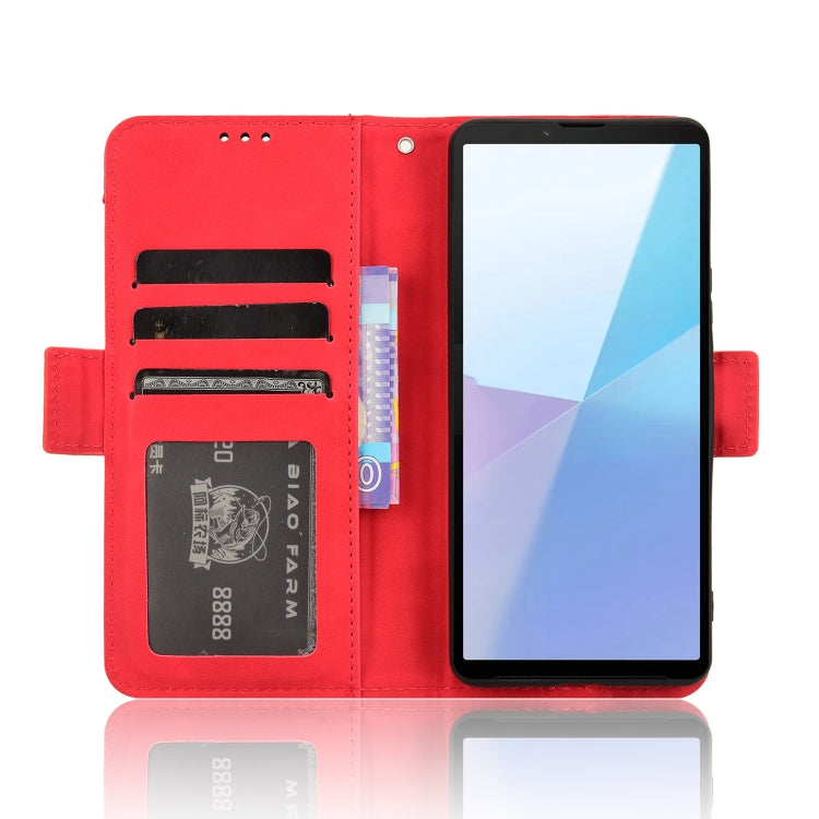 For Sony Xperia 10 VI 2024 Skin Feel Calf Texture Card Slots Leather Phone Case
