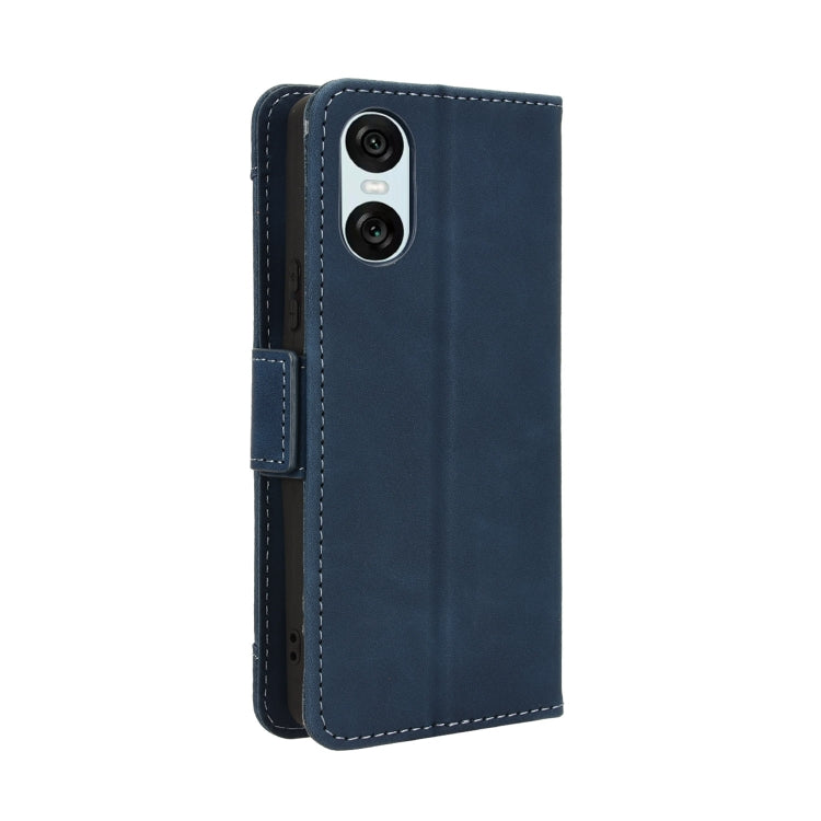 For Sony Xperia 10 VI 2024 Skin Feel Calf Texture Card Slots Leather Phone Case