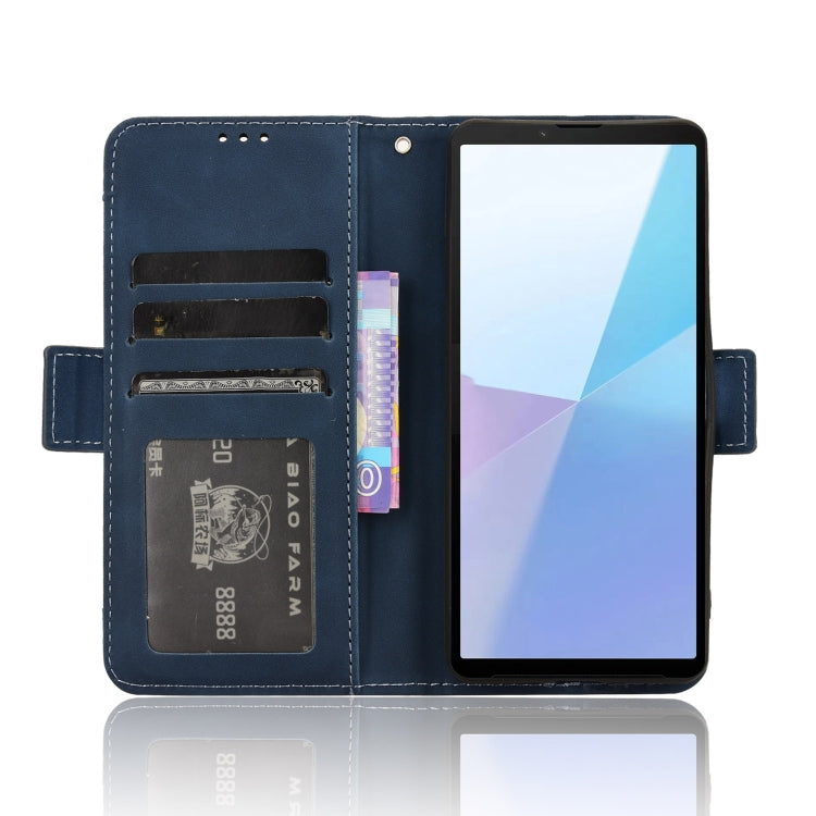 For Sony Xperia 10 VI 2024 Skin Feel Calf Texture Card Slots Leather Phone Case