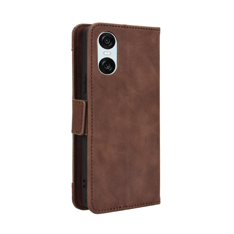 For Sony Xperia 10 VI 2024 Skin Feel Calf Texture Card Slots Leather Phone Case