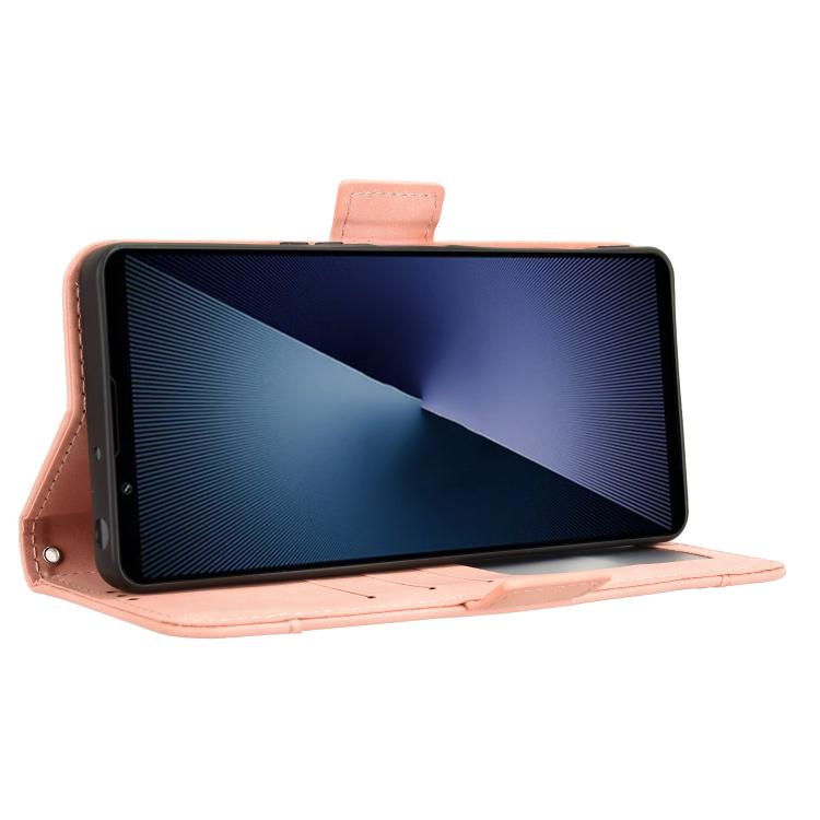 For Sony Xperia 1 VII Skin Feel Calf Texture Card Slots Leather Phone Case