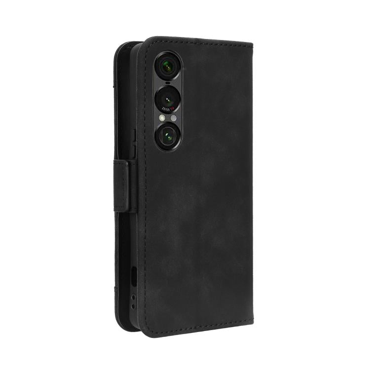 For Sony Xperia 1 VII Skin Feel Calf Texture Card Slots Leather Phone Case