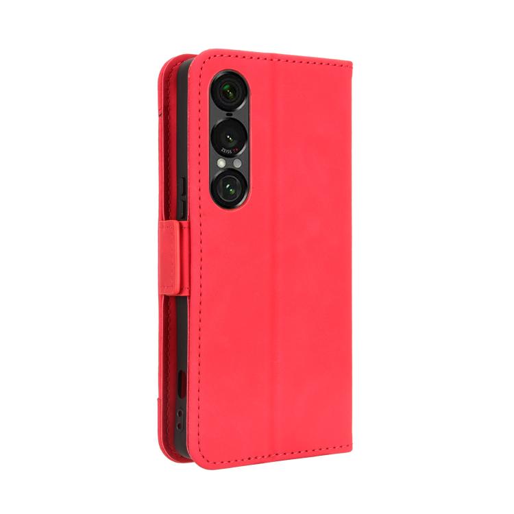 For Sony Xperia 1 VII Skin Feel Calf Texture Card Slots Leather Phone Case