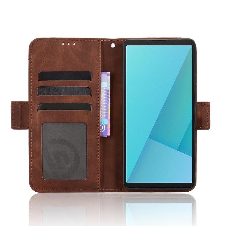 For Sony Xperia 10 VII Skin Feel Calf Texture Card Slots Leather Phone Case